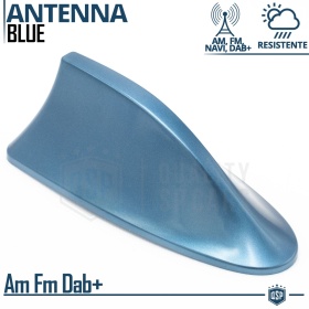 Antenna Auto PINNA DI SQUALO Blu Universale | VERA Ricezione RADIO AM-FM-DAB+