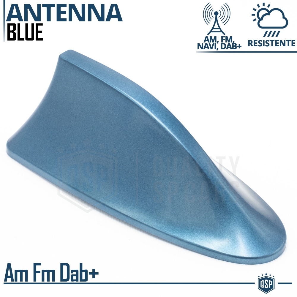 Antenna Auto PINNA DI SQUALO Blu Universale | VERA Ricezione RADIO AM-FM-DAB+ Antenna Auto PINNA DI SQUALO Blu Universale | VERA Ricezione RADIO AM-FM-DAB+