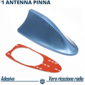 Antenna Auto PINNA DI SQUALO Blu Universale | VERA Ricezione RADIO AM-FM-DAB+