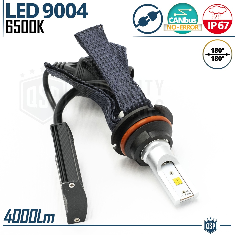 1 Bombilla LED 9004 CANbus | Conversión LED Luces de CRUCE + CARRETERA | 6500K Blanco Frío 4000LM