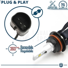 Kit LED 9004 CANbus Plug & Play | Conversión LED LUCES DE CRUCE + CARRETERA | 6500K Blanco Frío 8000LM