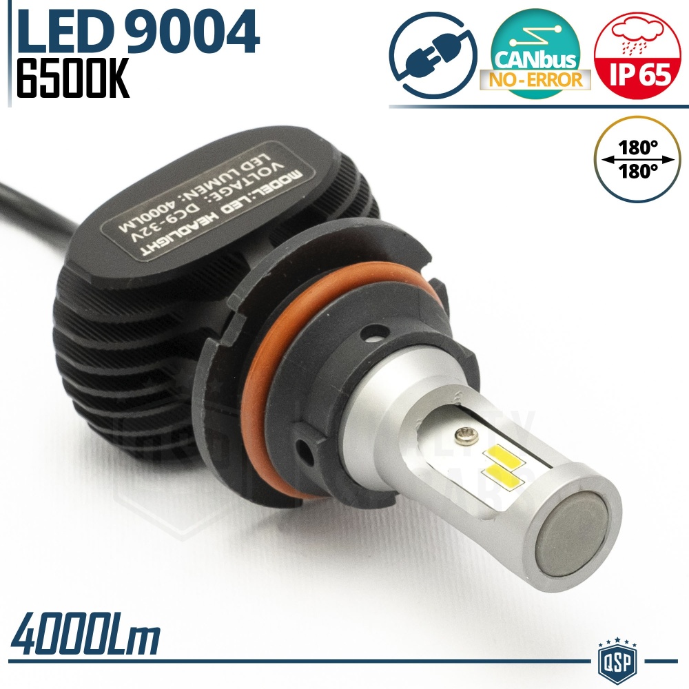 1 Bombilla LED 9004 CANbus | Luces de Croisement + Route, Faros Led 6500K Luz Blanca 4000LM 1 Bombilla LED 9004 CANbus | Luces de Croisement + Route, Faros Led 6500K Luz Blanca 4000LM
