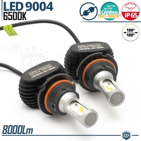 Kit LED 9004 6500K Luz Blanca 8000LM | Luces de CRUCE + CARRETERA | CANbus, Plug & Play