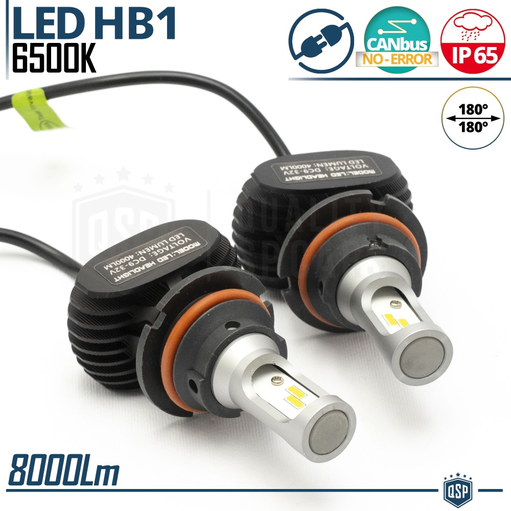 Kit LED HB1 6500K Luz Blanca 8000LM | Luces de CRUCE + CARRETERA | CANbus, Plug & Play Kit LED HB1 6500K Luz Blanca 8000LM | Luces de CRUCE + CARRETERA | CANbus, Plug & Play