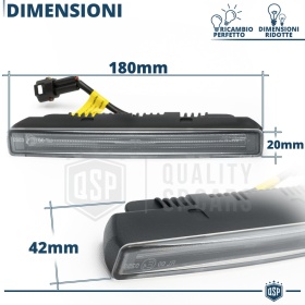 2 Luces de Día LED DRL Universales para Coches 18CM | HOMOLOGADAS Luz Blanca Potente | CANbus