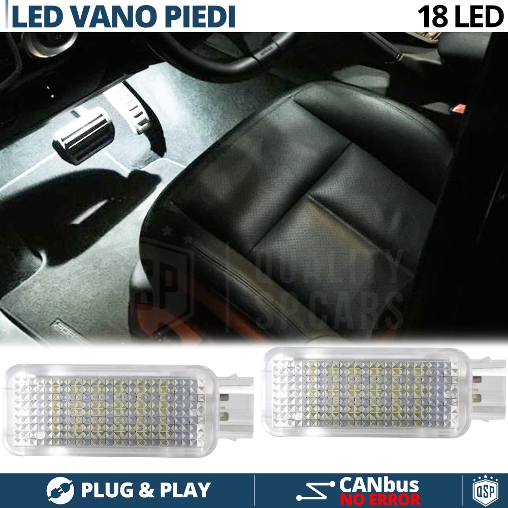 2 Luces de Pies LED para Porsche | Luces Interiores Coche BLANCAS | CANbus NO Errores