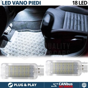 2 Luces de Pies LED para Skoda | Luces Interiores Coche BLANCAS | CANbus NO Errores