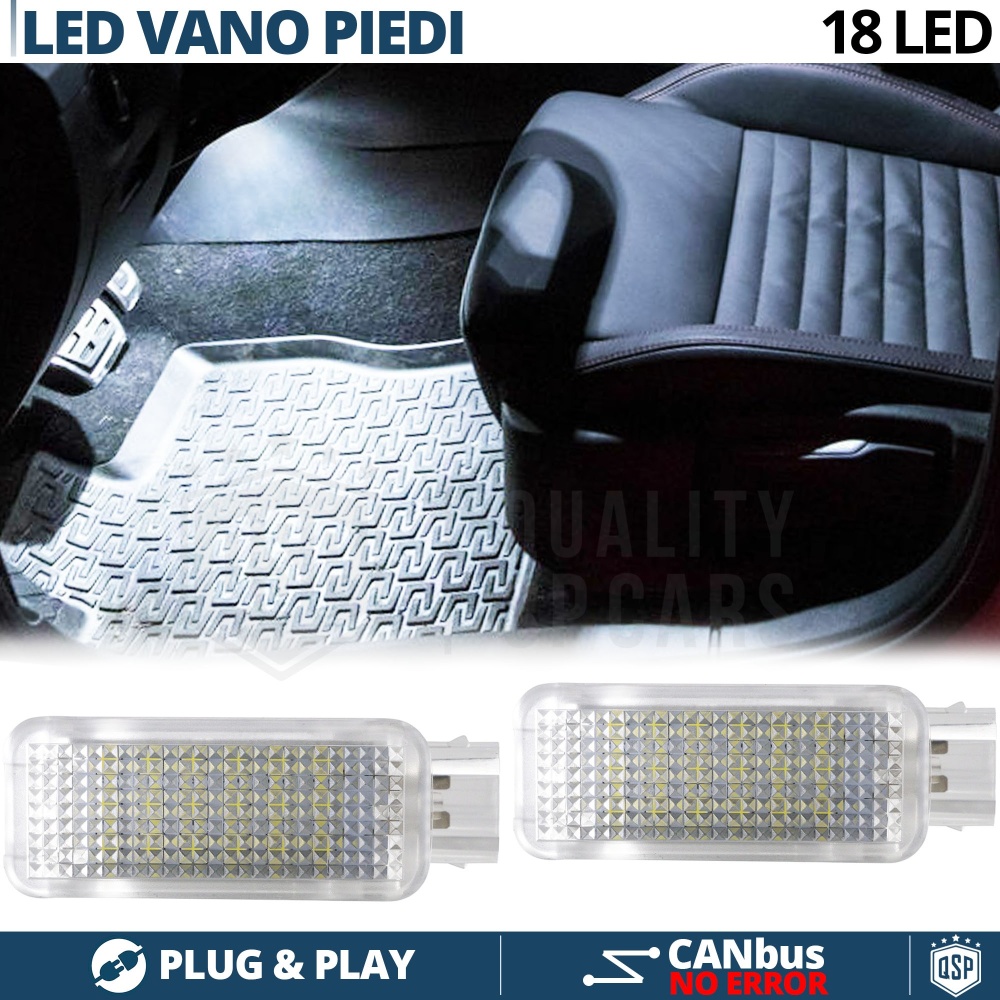 2 Luces de Pies LED para Skoda | Luces Interiores Coche BLANCAS | CANbus NO Errores