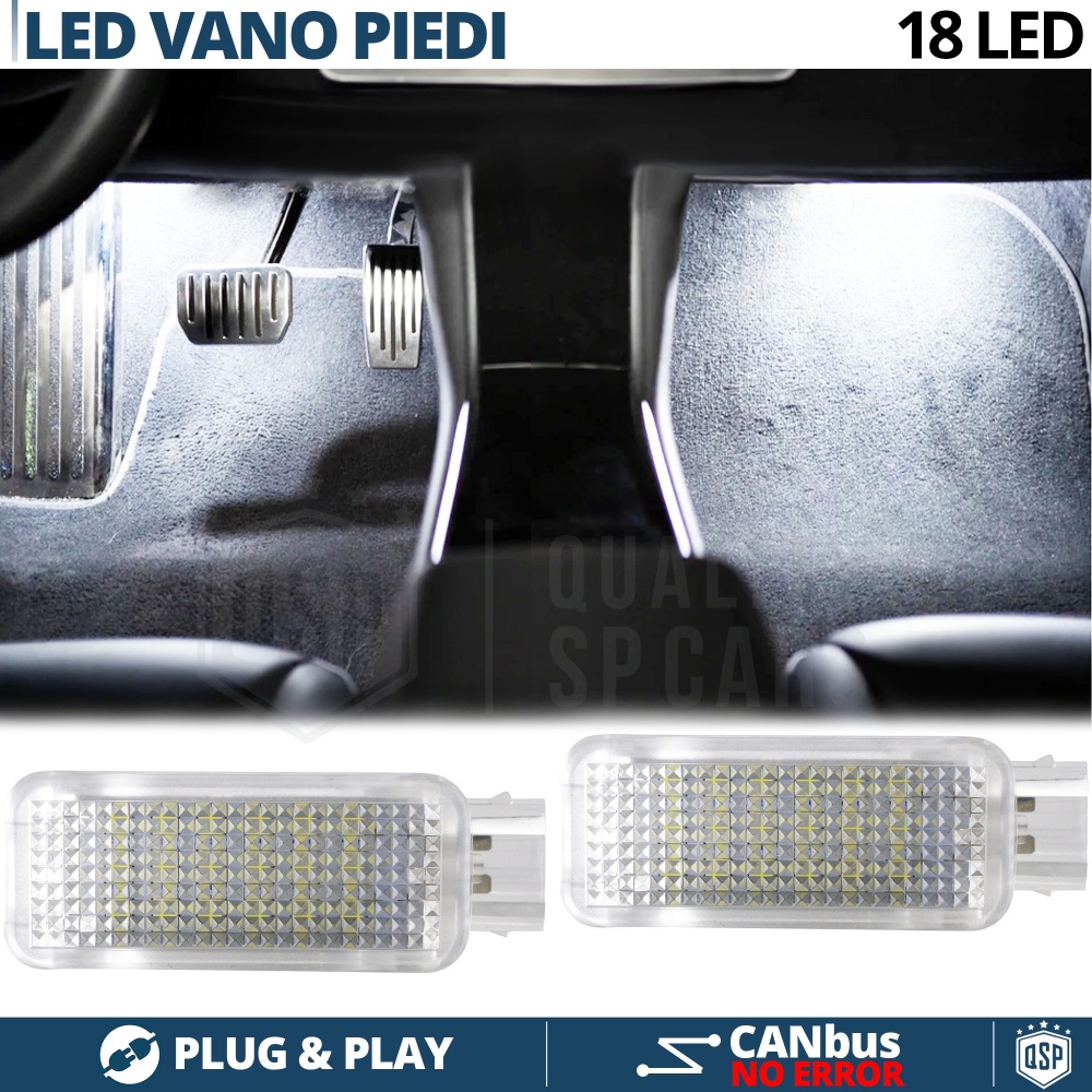 2 Luces de Pies LED para Seat | Luces Interiores Coche BLANCAS | CANbus NO Errores