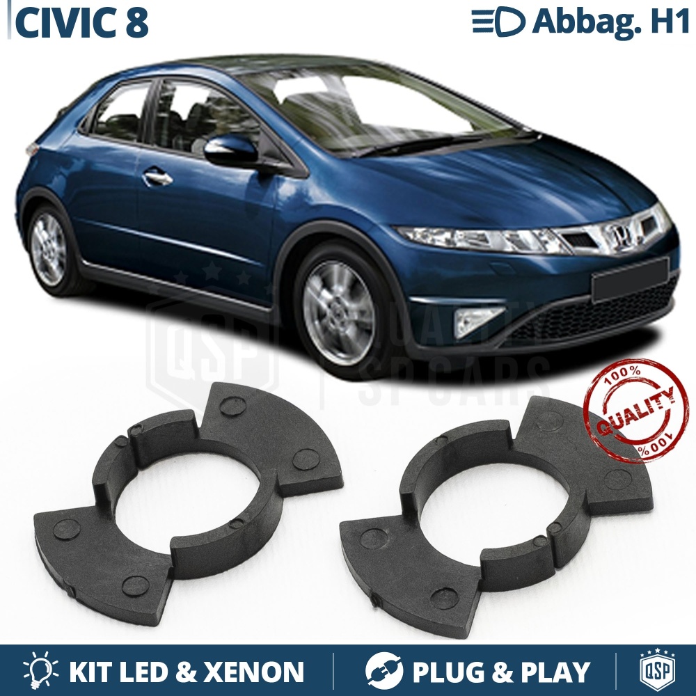 2X Adaptatores del Retenedor LED H1 para HONDA CIVIC 8 Soporte Bombilla Montaje KIT LED