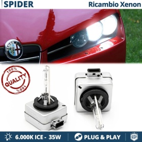 2x D1S Xenon Replacement Bulbs for ALFA ROMEO SPIDER HID 6.000K White Ice 35W