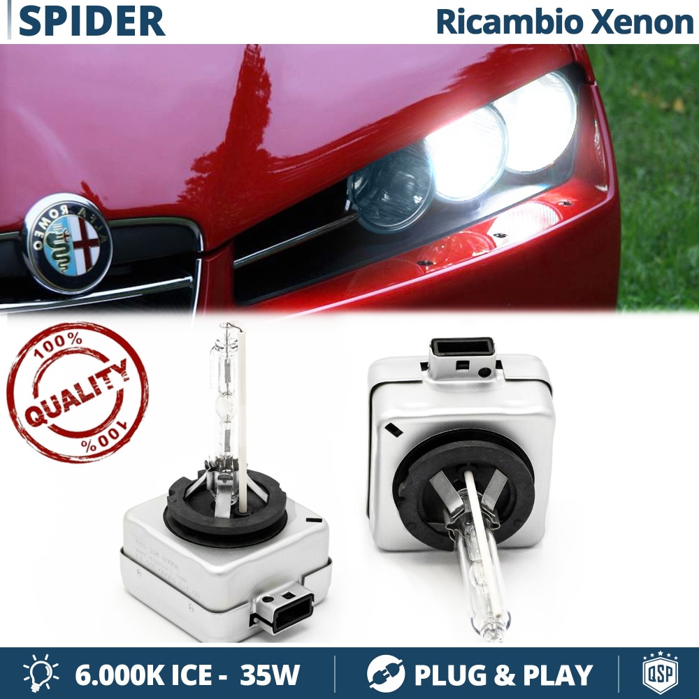 2x D1S Xenon Replacement Bulbs for ALFA ROMEO SPIDER HID 6.000K White Ice 35W 2x D1S Xenon Replacement Bulbs for ALFA ROMEO SPIDER HID 6.000K White Ice 35W