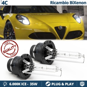 2x Bombillas Bi-Xenon D2S de Repuesto para ALFA ROMEO 4C Luz 6.000K Blanco Frio Lámpara 35W