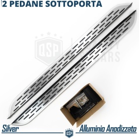 2 ESCALONES LATERALES Universales Coches y SUV | Pisaderas en Aluminio y Inserciones PVC Antideslizante