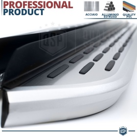 2 ESCALONES LATERALES Universales Coches y SUV | Pisaderas en Aluminio y Inserciones PVC Antideslizante