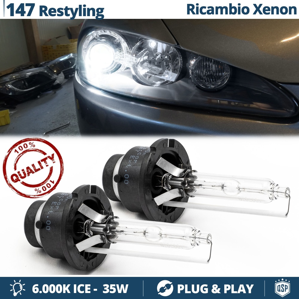 2x D2S Xenon Replacement Bulbs for ALFA ROMEO 147 RESTYLING HID 6.000K White Ice 35W 2x D2S Xenon Replacement Bulbs for ALFA ROMEO 147 RESTYLING HID 6.000K White Ice 35W