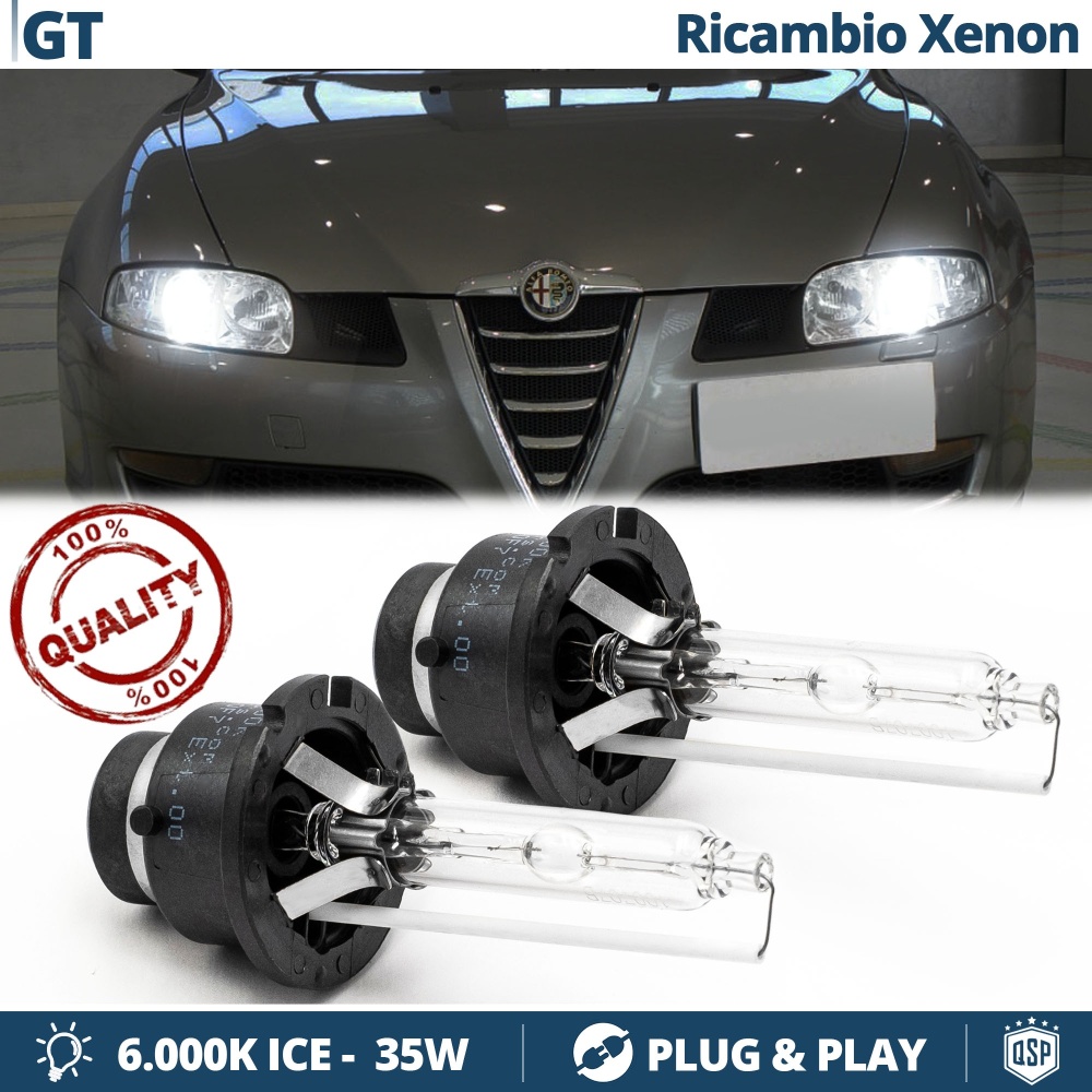 2x Bombillas Xenon D2S de Repuesto para ALFA ROMEO GT Luz 6.000K Blanco Frio Lámpara 35W