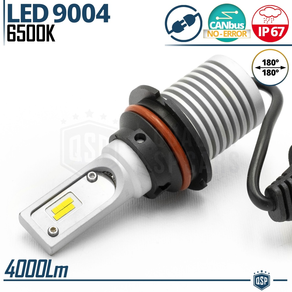 1x Bombilla LED 9004 | Blanco Frío 6500K Potente 4000LM | CANbus Sin Error, Plug & Play 1x Bombilla LED 9004 | Blanco Frío 6500K Potente 4000LM | CANbus Sin Error, Plug & Play