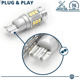 2pcs T10 W5W LED Bulbs Canbus with Lens | 360° White ICE Light 6500K | Plug & Play