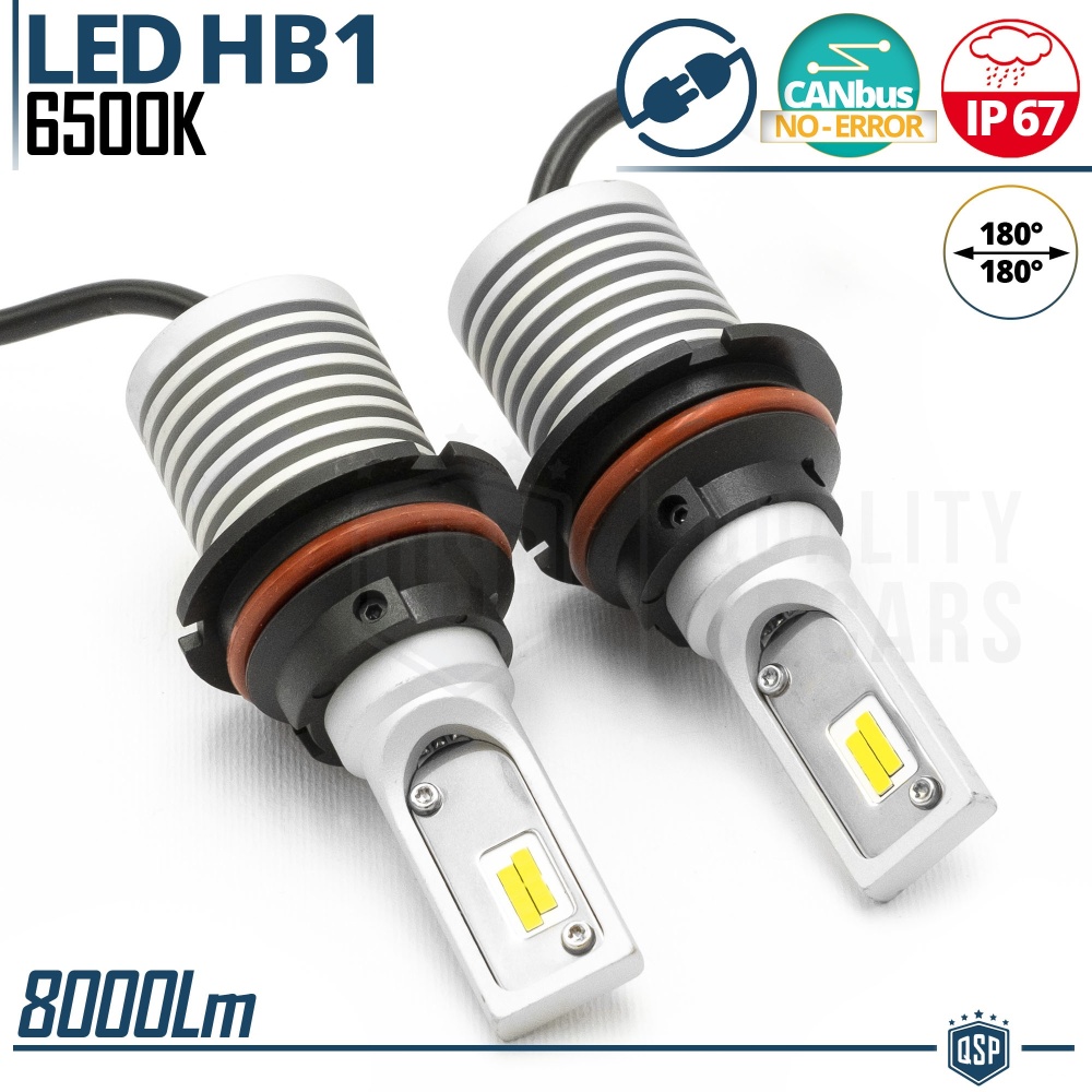 Kit LED HB1 CANbus Plug & Play | Conversión LED LUCES DE CRUCE + CARRETERA | 6500K Blanco Frío Kit LED HB1 CANbus Plug & Play | Conversión LED LUCES DE CRUCE + CARRETERA | 6500K Blanco Frío