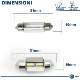 2X Bombillas LED FESTOON 31MM C5W | 6500K Blanco Frío CANbus SIN ERROR Plug & Play