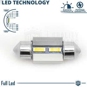 2X Bombillas LED FESTOON 31MM C5W | 6500K Blanco Frío CANbus SIN ERROR Plug & Play