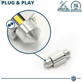 2X Bombillas LED FESTOON 31MM C5W | 6500K Blanco Frío CANbus SIN ERROR Plug & Play