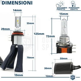 1 Bombilla H15 LED CANbus Luces Diurnas DRL + Carretera 6500K Blanco Frío 6000LM