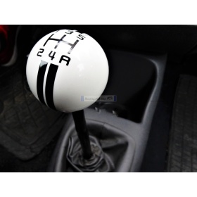 Pomo Palanca de Cambio 5 VELOCIDADES BLANCO para Coches Nueva y Antigua Universal en Resina Fenólica