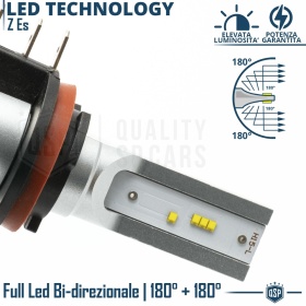 Kit LED H15 CANbus Luces Diurnas DRL + Luces de Carretera 6500K Blanco 12000 LUMEN