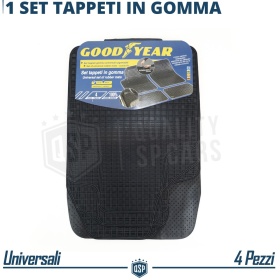 Alfombrillas para Coche de Goma Universales Originales GOODYEAR | Moldeable Negras