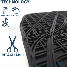 Alfombrillas para Coche de Goma Universales Originales GOODYEAR | Moldeable Negras