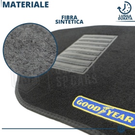 Alfombrillas Coche Moquetas Universales Originales GOODYEAR | Negras Fondo de Goma