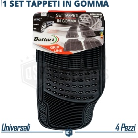 Alfombrillas para Coche de Goma Universales Antideslizante | Moldeable Negras