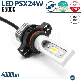 1x Bombilla LED PSX24W | Blanco Frío 6500K Potente 4000LM | CANbus Sin Error, Plug & Play