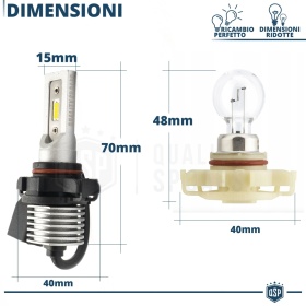Kit LED PSX24W Blanco Frío 6500K Potente 8000LM | CANbus Sin Error, Plug & Play