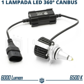 1 Bombilla LED HIR2-HIR de Cuarzo 360° CANBUS | Luz Blanca Potente 6500K 55W