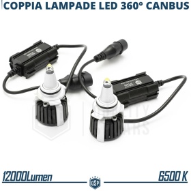 Kit Bombillas LED HIR2-HIR de Cuarzo 360° CANBUS | Luz Blanca Potente 6500K 55W