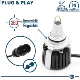 Kit Bombillas LED HIR2-HIR de Cuarzo 360° CANBUS | Luz Blanca Potente 6500K 55W