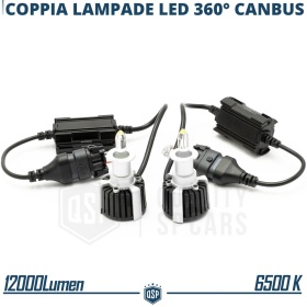 Kit Bombillas LED H3 de Cuarzo 360° CANBUS | Luz Blanca Potente 6500K 55W