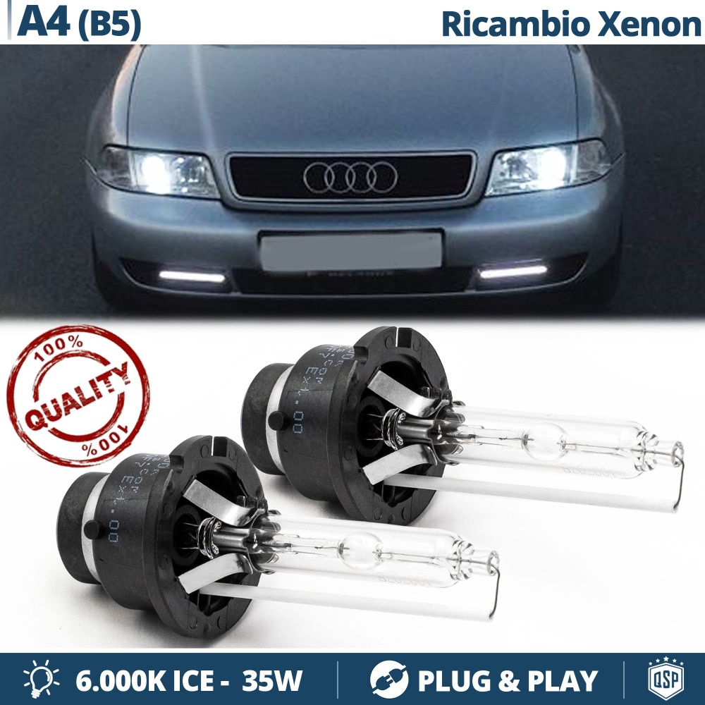 2x Bombillas Xenon D2S de Repuesto para AUDI A4 B5 Luz 6.000K Blanco Frio Lámpara 35W