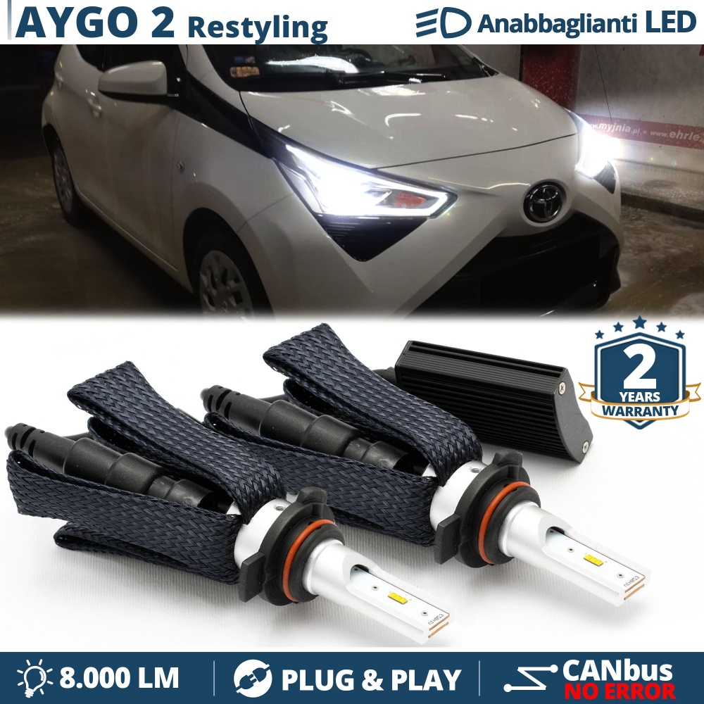 HIR2-HIR LED Kit für TOYOTA AYGO 2 Facelift | LED Abblendlicht + Fernlicht | CANbus, 6500K 8000LM