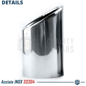 Tubo de ESCAPE Coche en ACERO Inoxidable | Redondo, Silenciador Ø 69-74 MM