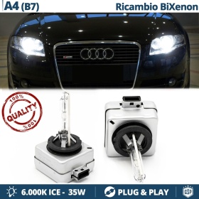 2x Bombillas Bi-Xenon D1S de Repuesto para AUDI A4 B7 Luz 6.000K Blanco Frio Lámpara 35W