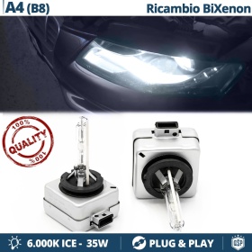 2x Bombillas Bi-Xenon D3S de Repuesto para AUDI A4 B8 Luz 6.000K Blanco Frio Lámpara 35W