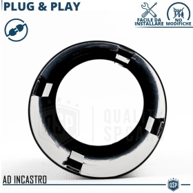 Tubo de ESCAPE Coche en ACERO Inoxidable Negro | Redondo, Silenciador Ø 69-74 MM