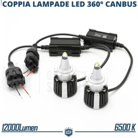 Kit LED D3S | Conversión de Xenon HID a LED Plug & Play | Luz Blanca Potente 55W+55W 12000LM