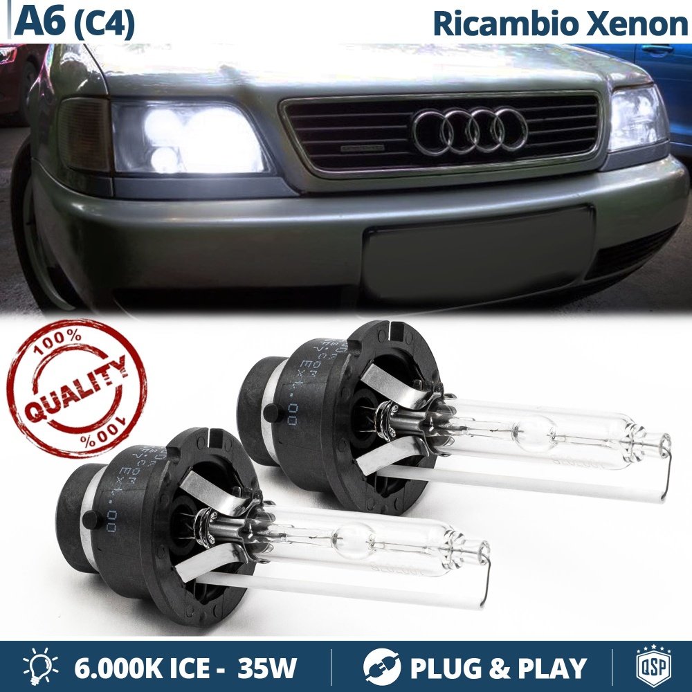 2x D2S Xenon Replacement Bulbs for AUDI A6 C4 HID 6.000K White Ice 35W lights 2x D2S Xenon Replacement Bulbs for AUDI A6 C4 HID 6.000K White Ice 35W lights