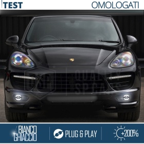 Faros Antiniebla LED DRL Para Porsche Cayenne 2 Pre-Facelift APROBADOS con Luces Diurnas LED Blancas