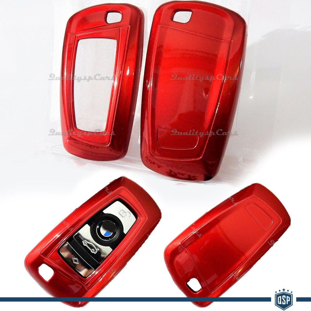 Funda Rígida Llave Mando Rojo metalizado para Bmw Carcasa Protectora en Abs Térmico Funda Rígida Llave Mando Rojo metalizado para Bmw Carcasa Protectora en Abs Térmico